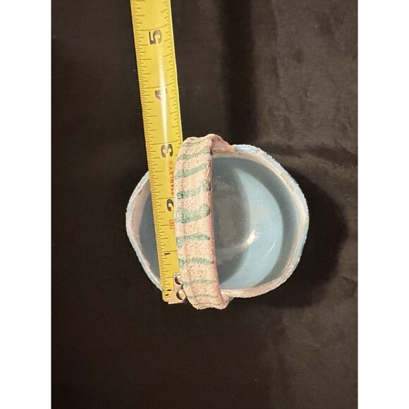VNTG 1950s Italian Pottery Basket – Textured Glaze Multicolor Decorative Collect - Picture 8 of 9